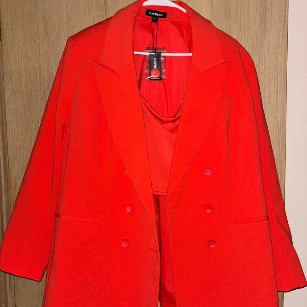 Express Women's Bold Red Suit Jacket